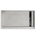 Redi Trench closeout shower pan, 36 x 60 in, right trench drain, top view