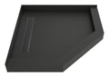 Redi Neo 40 in. L x 40 in. W Triple Threshold Corner Shower Pan Base with Left Drain in Polished Chrome Grate