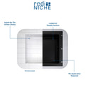Redi Niche® Single Recessed Shelf, 16″W x 14″H x 4″D